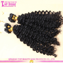 Wholesale micro rings loop kinky hair extensions indian human remy micro braiding hair